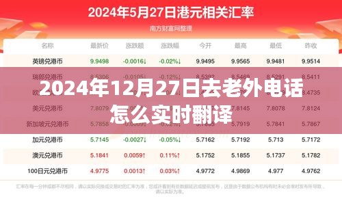 实时翻译老外来电，如何操作与技巧分享