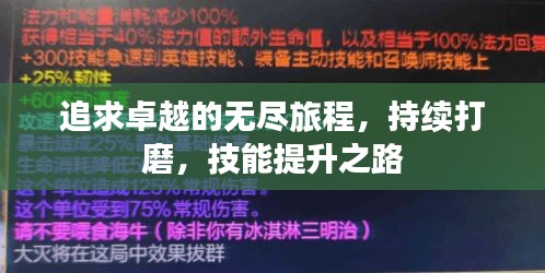 追求卓越的无尽旅程，持续打磨，技能提升之路